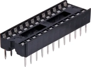24 Pin (0.3") DIL Tinned IC Socket A: 30.48
B: 27.94
C: 10.16
D: 7.62