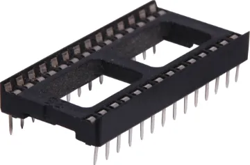 28 Pin (0.6") DIL Tinned IC Socket Contact Resistance: 30M Ohms Max @ DC 100mA
Insulation Resistance: 1000M Ohms Min @ DC 250V
Current Rating: 1 Amp
Dielectric Voltage: AC 500V for 1 Minute
Operating Temp: -55