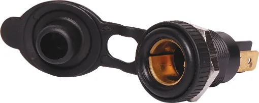 As used in many 4WD, RV and caravans. Ideal connector for DC power in vehicles. Rated at 8A (contacts rated to 16A).  Fitted with 6.4mm spade connectors.