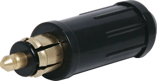 Great for connecting DC power in cars and 4WDs. Locking design prevents disconnection due to vibration. Suits Merit sockets. 15A rated contacts.  Cable entry 7.5mm. Screw terminal connections (16AWG max).
