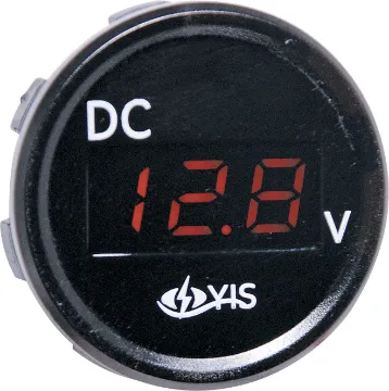 Volt Meter LED Digital Designed to be used with the accessory panels listed above, but can also be used standalone. 30Ømm mounting hole. Fitted with 120mm flyleads.