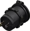 Connects directly to 12V with included flyleads. Fitted with rubber cap to prevent moisture and dust ingress. 3.1A DC max current (shared between the two USB ports). Waterproof, heat resistant and oil proof. Ideal for a range of electronic goods.