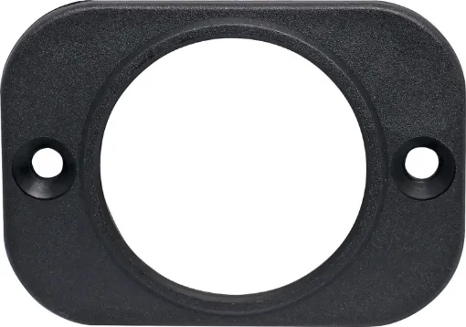 A flush panel mount facia with a hole suitable for mounting P 0675 car accessory socket, P 0677 dual usb charger and P 0672 volt meter. 63W x 43Hmm.