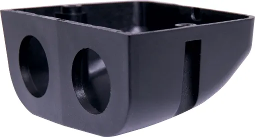 A surface mount enclosure with two holes suitable for mounting P 0675 car accessory socket, P 0677 dual usb charger and P 0672 volt meter. 110W x 48H x 79Dmm. 