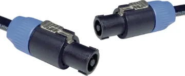 20M 2 Core Heavy Duty Black SpeakOn Cable 20m SpeakOn connector to SpeakOn connector audio lead. Genuine SpeakOn connectors.