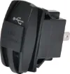 Connects directly to 12-24V with i6.8mm spade terminals. Fitted with rubber cap to prevent moisture and dust ingress. Designed to mount directly in a modern dashboard blanking panel.