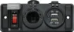 A flush panel mount facia with usb and car accessory with on/off switch