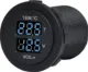 Panel Mount Volt Meter & Thermometer Includes temperature sensor with 2m cable. Measures 6-30V DC. 29mm mounting hole. 19mm thread length. -10°C to 100°C.