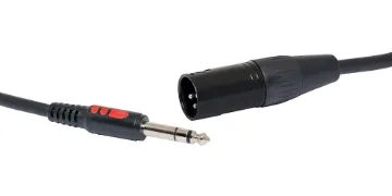 1.5m 3 Pin Male XLR to 6.35mm TRS Jack Microphone Cable XLR Male. / 6.35mm 1.5m. Balanced TRS connection.