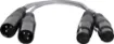 Quickly adapt and split signals between genders of 3 pin XLR connections. 20cm length.
