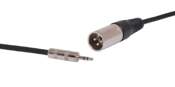 1m 3 Pin Male XLR  To Stereo 3.5mm Cable Unbalanced XLR Male to Stereo 3.5mm Plug 1m