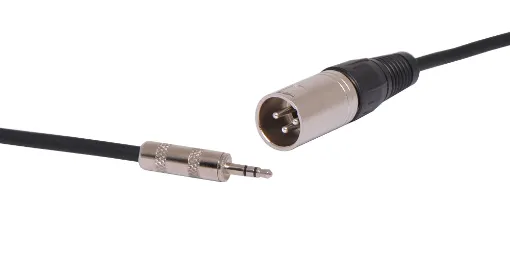 Unbalanced XLR Male to Stereo 3.5mm Plug 1m