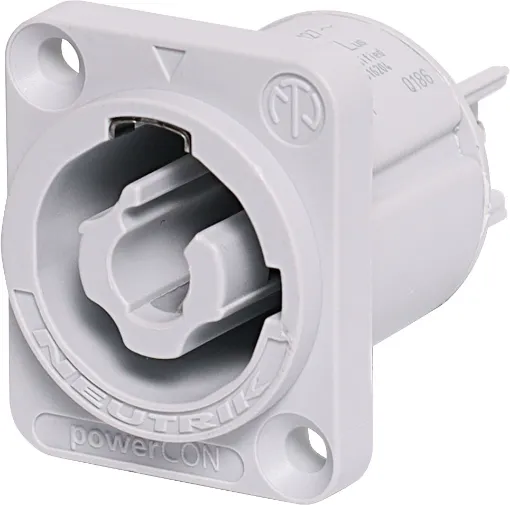 Extra heavy duty Neutrik Powercon connector as used in commercial lighting and audio applications. Power Out. NAC3MPB-1. SAA approved.
