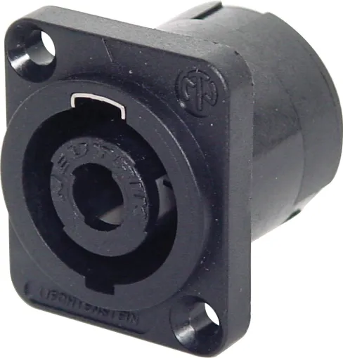 Heavy duty 4 pin connectors as used on professional amplifiers and speaker boxes. Handles up to 30A current. Genuine Speak-On connector manufactured by Neutrik.
