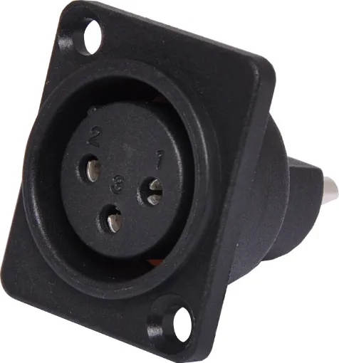 These XLR style connectors feature sturdy metal construction, high quality contact inserts and strain relief grommets on the line connectors. The plugs have an internal sleeve which tightens around the cable as the plug is screwed together, securing the cable to prevent "pulling out". This improves their service life and reliability. 