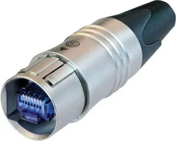8P8C RJ45 Line Plug Cat6 NE8MC6-MO RJ45 Cat6 Line Plug in diecast Neutrik housing	
Neutrik® part no. NE8MC6-MO