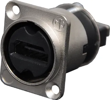 HDMI Chassis Socket NAHDMI-W HDMI sockets on both sides of connector for use with pre-made leads. ROHS.
HDMI Version 1.3. Standard 'D' shape housing for easy mounting.