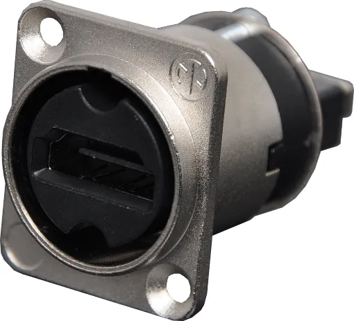 HDMI sockets on both sides of connector for use with pre-made leads. ROHS.
HDMI Version 1.3. Standard 'D' shape housing for easy mounting.
