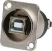 Type A to type B back to back USB connections. 

USB internal mechanism is reversible. This allows either type A or type B socket connection on the front or rear of the connector as desired. 

Conforms to standard D series mounting dimensions. 


