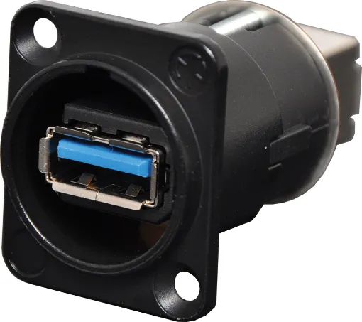 Chassis USB Type A/Type B reversible. 