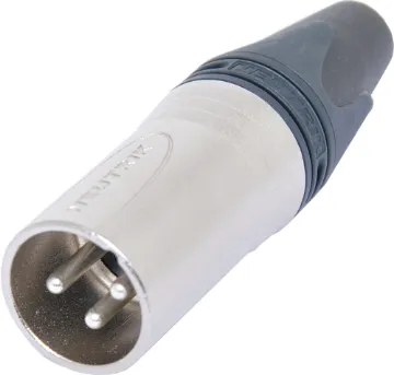 3 Pin Male Line XLR NC3MXX Neutrik 3 Pin Line XLR male connector. 
Neutrik connectors are made from rugged diecast aluminium and are designed to be compact yet stand up to the rigours of everyday use. Connector assembly is designed to be as simple as possible, saving you time wh