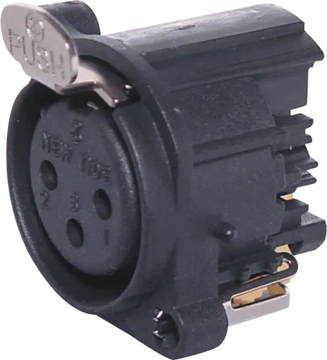 XLR 3 pin 90 deg PCB Compact female