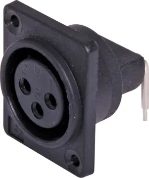 3 Pin Female 90° PCB / Chassis Mount XLR 90 deg. PCB mount XLR Female connector
