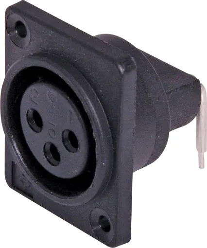 90 deg. PCB mount XLR Female connector