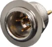 4 Pin Chassis Male. Mounting hole 11mm diametre.