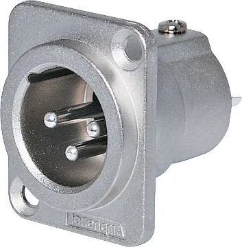 3 Pin Male Chassis Mount XLR AC3MMDZ AMPHENOL (formerly Alcatel) connectors are ideal for use in high performance audio applications, including mobile PA use. They represent a no-compromise approach to connector technology, with rugged construction, secure mechanical characteristics and low