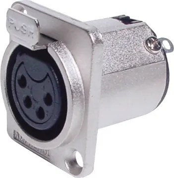 4 Pin Female Chassis Mount XLR AC4FDZ AMPHENOL (formerly Alcatel) connectors are ideal for use in high performance audio applications, including mobile PA use. They represent a no-compromise approach to connector technology, with rugged construction, secure mechanical characteristics and low