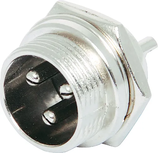 Male Chassis Socket 3 Pin