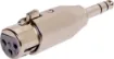 TRS 6.35mm jack plug to XLR 3 pin female. Suitable for balanced signals.