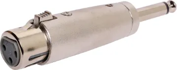 3 pin Female XLR to 6.35mm Mono Plug Adapter 3 Pin XLR Female to 6.35mm Mono Plug Adaptor.