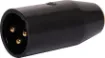 Accepts a female mini 3 pin XLR, allowing it to plug into a full size standard female 3 pin XLR.