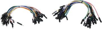 Mixed Prototyping Wire Pack 60pcs Multi-colour reusable leads for prototyping and working with development shields. Includes pin to pin (male to male) and pin to socket (male to female) types. 60 pieces.