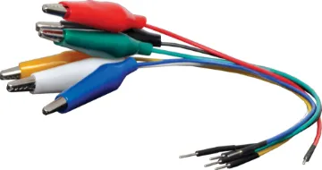 Alligator to Pin Jumper Leads Handy test leads. Pack of 6.
Contains: one of each; green, yellow, red, white, black and blue
Length: 210mm