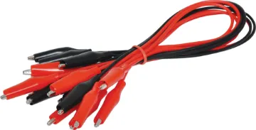 Mini Croc Clip Test Lead Set Red / Black Pack of 10 standard size croc clip leads. 300mm in length. Contains 5 black and 5 red leads.