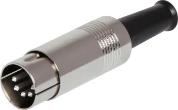 5 Pin Line Metal DIN Plug Metal Inline Plug