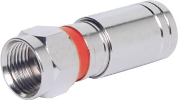 RG59 Compression Crimp F Type Used in digital television & pay TV applications. See tools section for the T 1562 crimping tool to suit. Cable entry size 5mm to suit RG59 coaxial cable.
