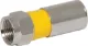RG6 Quad Compression Crimp F Type Used in digital television & pay TV applications. See tools section for the T 1562 crimping tool to suit. Cable entry size 5mm to suit RG6 coaxial cable.