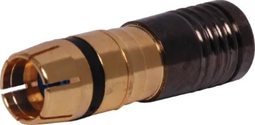 Black RG59 Compression Crimp RCA Used in high end video & RF signal leads such as RGB, component, digital television & pay TV applications. See tools section for the T 1562 crimping tool to suit. Cable entry size 5mm to suit RG59 coaxial cable.