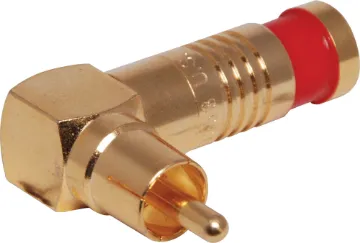 Red RG59 90 Deg. Compression Crimp RCA Suits RG59 coaxial cable. Right angle design is perfect for tight spaces. Cable entry 7.1mm.