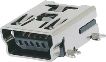 Mini Type B 90 Deg. Horizontal SMD Mount USB 2.0 USB Mini Type (SMD).