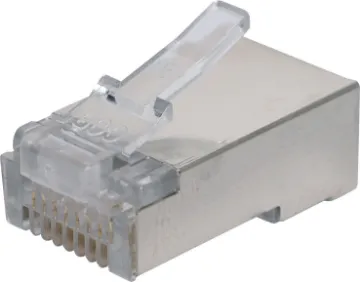 8P8C RJ45 Modular Plug Cat5e Shielded (Suit Solid Cable) 8P8C Sheilded 8P8C Solid
Cat5e RJ45 suit round cable
