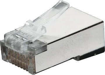 8P8C RJ45 Modular Plug Cat5e Shielded (Suit Stranded Cable) 8P8C Sheilded 8P8C Stranded
Cat5e RJ45 suit round cable