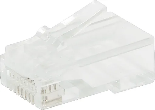 Unique through hole (open-pass) design for quick, easy termination 
Cat6 8P8C male connector suits solid core cable

