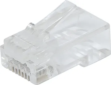 8P8C RJ45 Modular Plug Cat6a Through Hole (Suit Solid Cable) Unique through hole (open-pass) design for quick, easy termination 
Cat6 8P8C male connector suits solid core cable