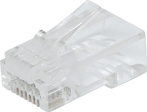 Unique through hole (open-pass) design for quick, easy termination 
Cat6 8P8C male connector suits solid core cable

