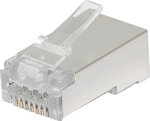Unique through hole (open-pass) design for quick, easy termination 
Cat6a 8P8C male connector suits solid core cable

